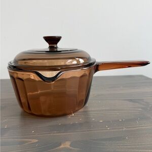 Vintage Corning Visions optic spouted pot & lid 
1 litre